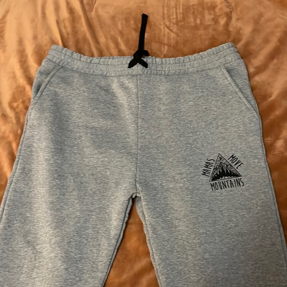 Free the Mother "Mamas Move Mountains" joggers. NWOT